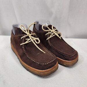 Clarks Wallabee Brown Suede Crepe Sole Women's 5M Loafers Comfort Shoes